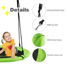 Load image into Gallery viewer, 40&quot; 770 lbs Flying Saucer Tree Swing Kids Gift with 2 Tree Hanging Straps-Green
