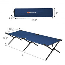 Load image into Gallery viewer, Adults Kids Folding Camping Cot-Blue
