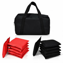 Load image into Gallery viewer, 12 Beanbag Black and Red Weather Resistant Bags
