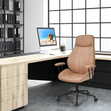 Load image into Gallery viewer, High Back Ergonomic Office Chair with Suede Fabric-Brown
