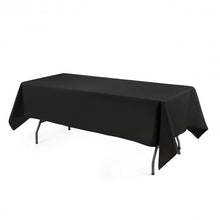 Load image into Gallery viewer, 10 pcs 60&quot; x 126&quot; Rectangle Polyester Tablecloth-Black
