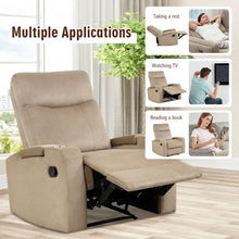 Load image into Gallery viewer, Recliner Chair Single Sofa Lounger with Arm Storage and Cup Holder for Living Room-Brown
