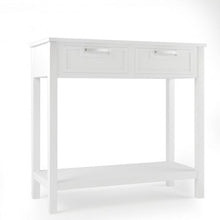 Load image into Gallery viewer, 2 Drawers Accent Console Entryway Storage Shelf-White
