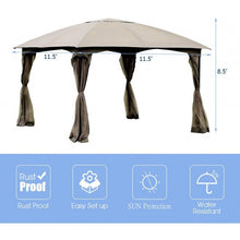 Load image into Gallery viewer, 11.5&#39; x 11.5&#39; Fully Enclosed Outdoor Gazebo with Removable 4 Walls
