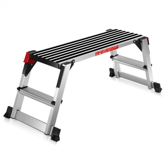 330 lbs Aluminum Folding Non-slip Drywall Step Stool Ladder