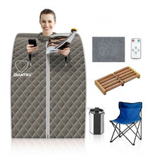 Load image into Gallery viewer, Portable Personal Steam Sauna Spa with 3L Blast-proof Steamer Chair-Gray
