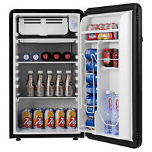 Load image into Gallery viewer, 3.2 Cu Ft Retro Compact Refrigerator w/ Freezer Interior Shelves Handle-Black
