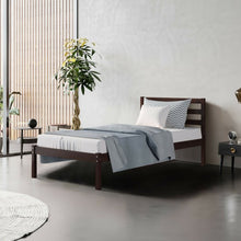 Load image into Gallery viewer, Twin Size Wood Platform Bed Frame with Headboard
