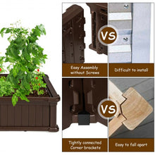 Load image into Gallery viewer, 2 PCS Raised Garden Rectangle Plant Box-Brown
