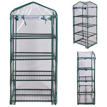 Load image into Gallery viewer, Outdoor Portable Mini 4 Shelves Greenhouse
