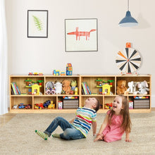 Load image into Gallery viewer, Kids 5-Cube Storage Cabinet 2-Shelf Wood Bookcase Organizer
