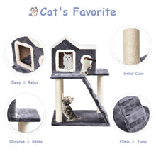 Load image into Gallery viewer, 36&quot; Tower Condo Scratching Posts Ladder Cat Tree
