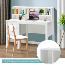 Load image into Gallery viewer, Home Office Workstation Laptop Table with Hutch and Drawers
