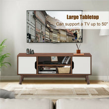 Load image into Gallery viewer, 50&quot; Wood Media TV Stand with Storage Shelf-White
