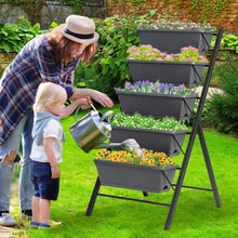 Load image into Gallery viewer, 4 ft Vertical Raised Garden Bed with 5 Tiers for Patio Balcony Flower Herb
