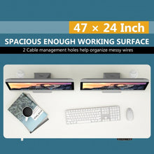 Load image into Gallery viewer, 47&#39;&#39; Universal One-Piece Office Tabletop for Standard and Sit to Stand Desk Frame-47 inch
