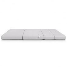 Load image into Gallery viewer, 4&quot; Tri-Fold Sofa Bed Foam Mattress with Handles-Twin size
