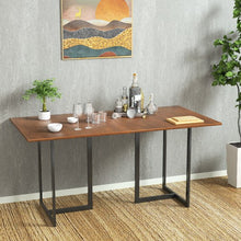 Load image into Gallery viewer, Metal Frame Wood Top Console Dining Table Rectangular Kitchen Table-60&quot; Desk
