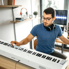 Load image into Gallery viewer, 88-Key Full Size Digital Piano Weighted Keyboard with Sustain Pedal-White
