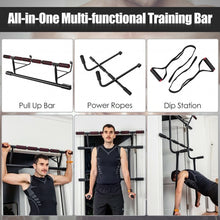 Load image into Gallery viewer, Pull Up Bar Doorway Trainer Chin Up Bar with Dip Bar
