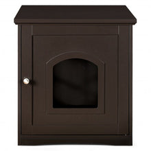 Load image into Gallery viewer, Side Table Nightstand Decorative Cat House-Brown
