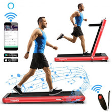 Load image into Gallery viewer, 4.75HP 2 In 1 Folding Treadmill with Remote APP Control-Red
