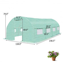 Load image into Gallery viewer, 10&#39; x 6.5&#39; x 20&#39; 8 Windows Backyard Walk-in Greenhouse
