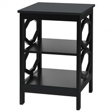 Load image into Gallery viewer, 3-tier Nightstand Sofa Side End Accent Table-Black
