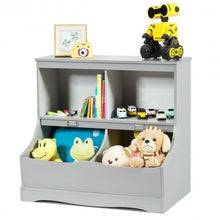 Load image into Gallery viewer, Kids Floor Cabinet Multi-Functional Bookcase -Gray
