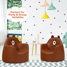 Load image into Gallery viewer, Kids Cartoon Sofa Seat Toddler Children Armchair Couch-Brown
