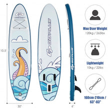 Load image into Gallery viewer, 10.5 ft Inflatable Stand Up Paddle Board Surfboard with Aluminum Paddle Pump-10.5 ft
