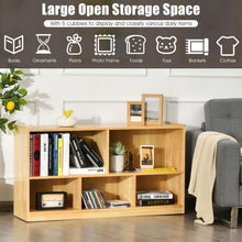 Load image into Gallery viewer, Kids 5-Cube Storage Cabinet 2-Shelf Wood Bookcase Organizer
