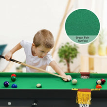 Load image into Gallery viewer, 47&quot; Folding Billiard Table Pool Game Table with Cues and Brush Chalk -Green
