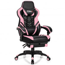 Load image into Gallery viewer, Adjustable Gaming Chair with Footrest for Home Office-Pink
