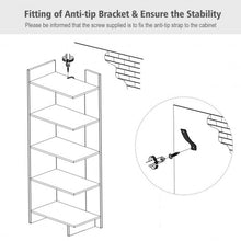 Load image into Gallery viewer, 5-tier Freestanding Decorative Storage Display Bookshelf
