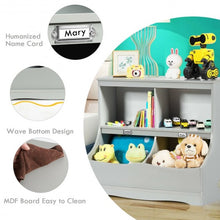 Load image into Gallery viewer, Kids Floor Cabinet Multi-Functional Bookcase -Gray
