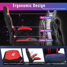 Load image into Gallery viewer, Height Adjustable Swivel High Back Gaming Chair Computer Office Chair-Red
