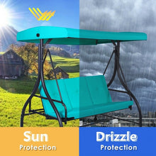 Load image into Gallery viewer, 3 Seats Converting Outdoor Swing Canopy Hammock w/Adjustable Tilt Canopy
