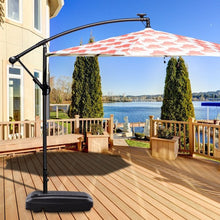 Load image into Gallery viewer, 60L Plastic Weighted Fill Water Sand Wheel Patio Umbrella Base
