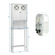 Load image into Gallery viewer, 2-door Over The Toilet Bathroom Storage Cabinet with Adjustable Shelf
