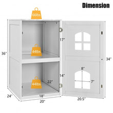 Load image into Gallery viewer, 2-Tier Hidden Cat House Enclosure Nightstand-White
