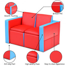 Load image into Gallery viewer, Multi-functional Kids Sofa Table Chair Set
