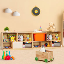 Load image into Gallery viewer, Kids 5-Cube Storage Cabinet 2-Shelf Wood Bookcase Organizer
