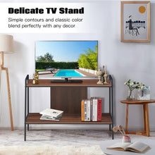Load image into Gallery viewer, 2-Tier TV Stand w/ Shelves &amp; Metal Frame
