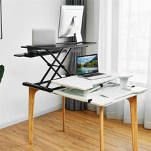 Load image into Gallery viewer, Height Adjustable Standing Desk Converter with Removable Keyboard Tray-White
