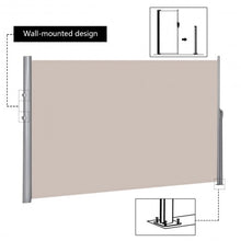 Load image into Gallery viewer, 118.5&quot; x 71&quot; Patio Retractable Folding Side Awning Screen
