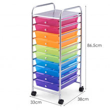 Load image into Gallery viewer, 10 Drawer Rolling Storage Cart Organizer-Color
