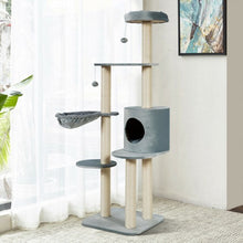 Load image into Gallery viewer, 56.5&quot; Multi-Level Cat Tree Kitten Climbing Tower-Gray
