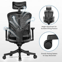 Load image into Gallery viewer, Ergonomic High Back Mesh Adjustable Swivel Office Chair-Black
