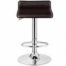 Load image into Gallery viewer, Set of 2 Adjustable PU Leather Backless Bar Stools-Coffee
